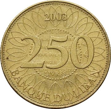 250 ливров 2003 Ливан