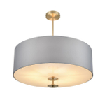 8108/7C MODERNI LN25 131 латунь титаниум/серый, металл/текстиль/стекло Люстра потолочная E14 7*40W 220V DAMONA