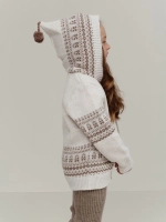 Кофта вязаная на молнии с капюшоном