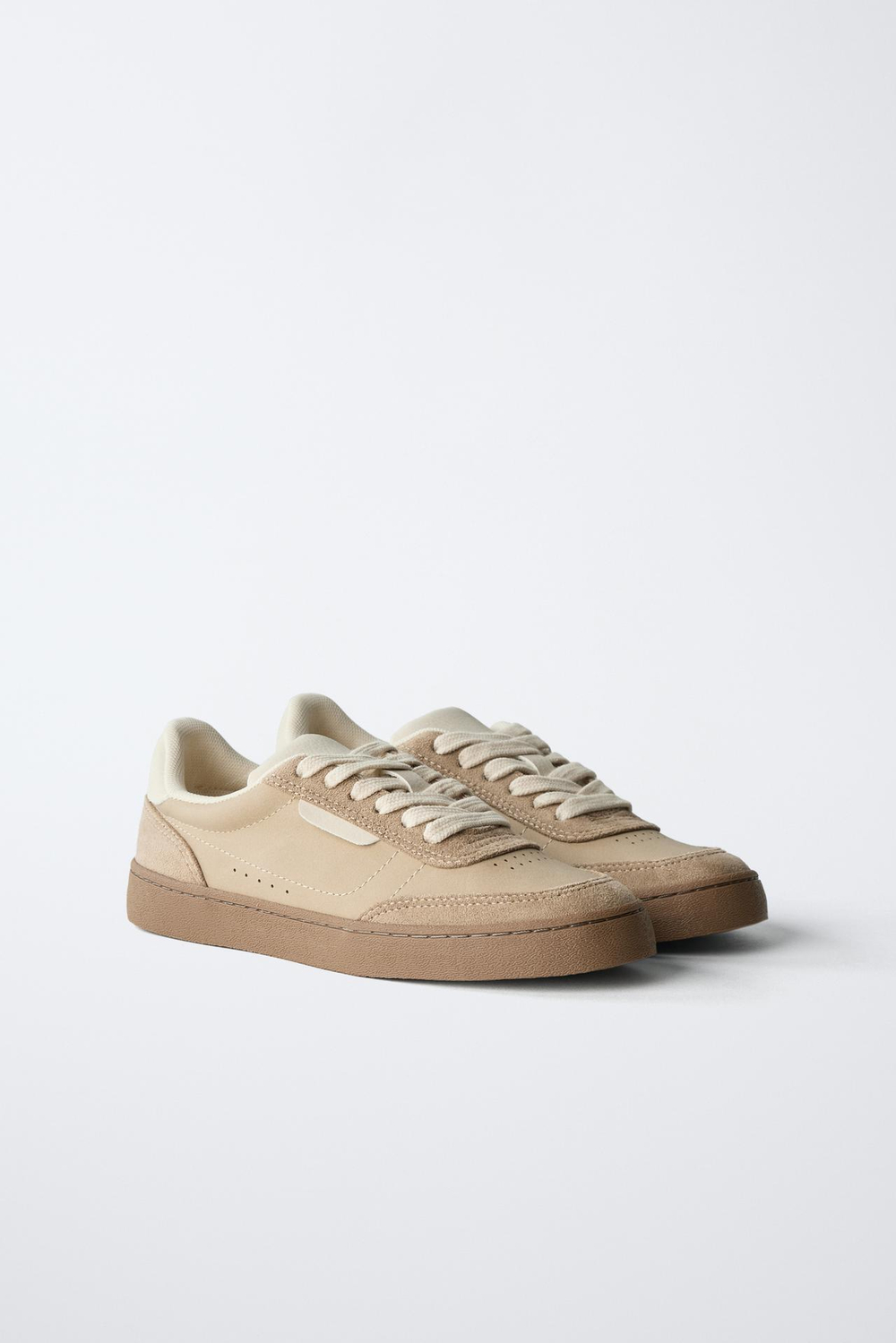 ZARA КРОССОВКИ С ОТДЕЛКОЙ, КОРИЧНЕВЫЙ