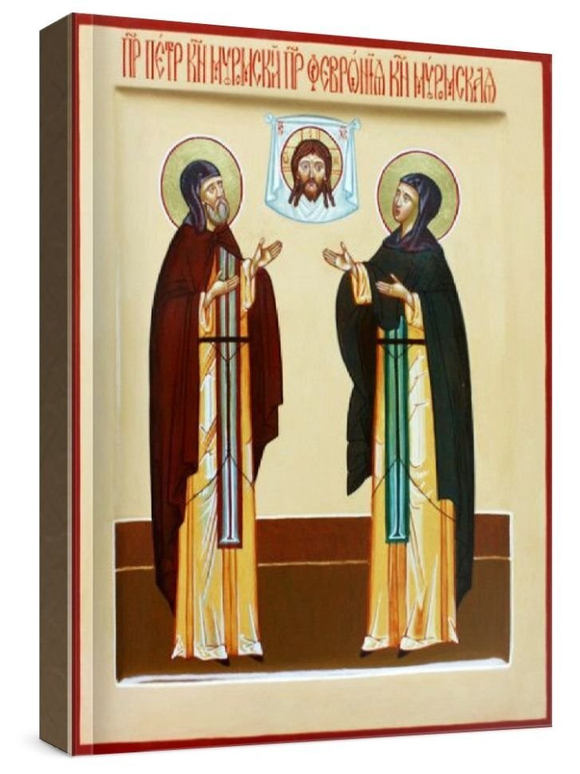 Петр и Феврония (рукописная икона)