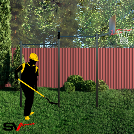 Монтаж уличных турников Sv Sport (3 вертикальных столба)