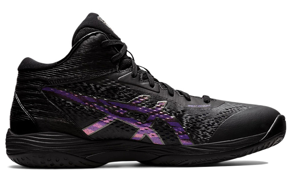 Asics Gel-Hoop V14 Comfort Shock Absorption Anti-Slip Low Combat Basketball Shoes Black Purple