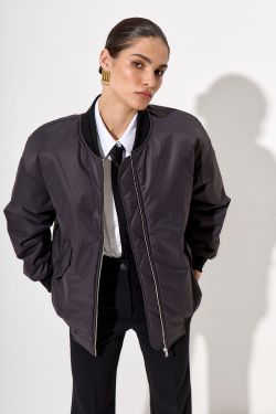 Куртка бомбер в цвете графит