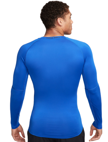 Компрессионка  Nike Pro Dri-FIT Tight Long-Sleeve фитнес Top - небесный