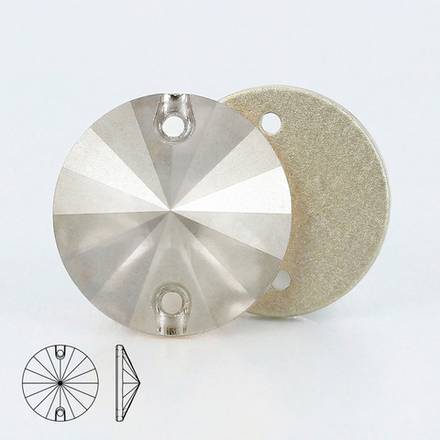 Стразы пришивные из стекла, цвет Crystal Satin, форма Rivoli