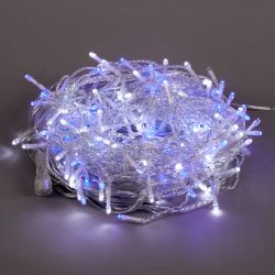 ULD-B12006-195-TTK BLUE-WHITE IP44 Бахрома светодиодная с эффектом мерцания. 12м. Соединяемая. 195 светодиодов. Синий и белый свет. Провод прозрачный. ТМ Uniel