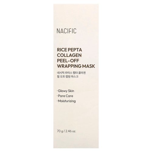Nacific, отшелушивающая тканевая маска с коллагеном и рисом Pepta, 70 г (2,46 унции)