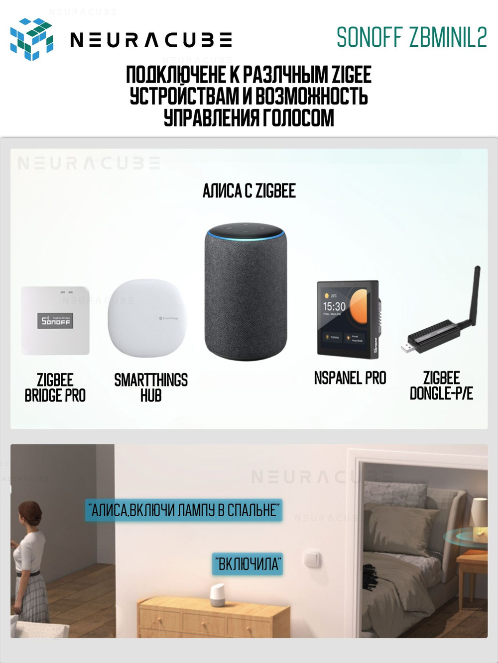 ZigBee Реле Sonoff ZBMINIL2 Extreme, 6A/1320Вт (Работает с Алисой)