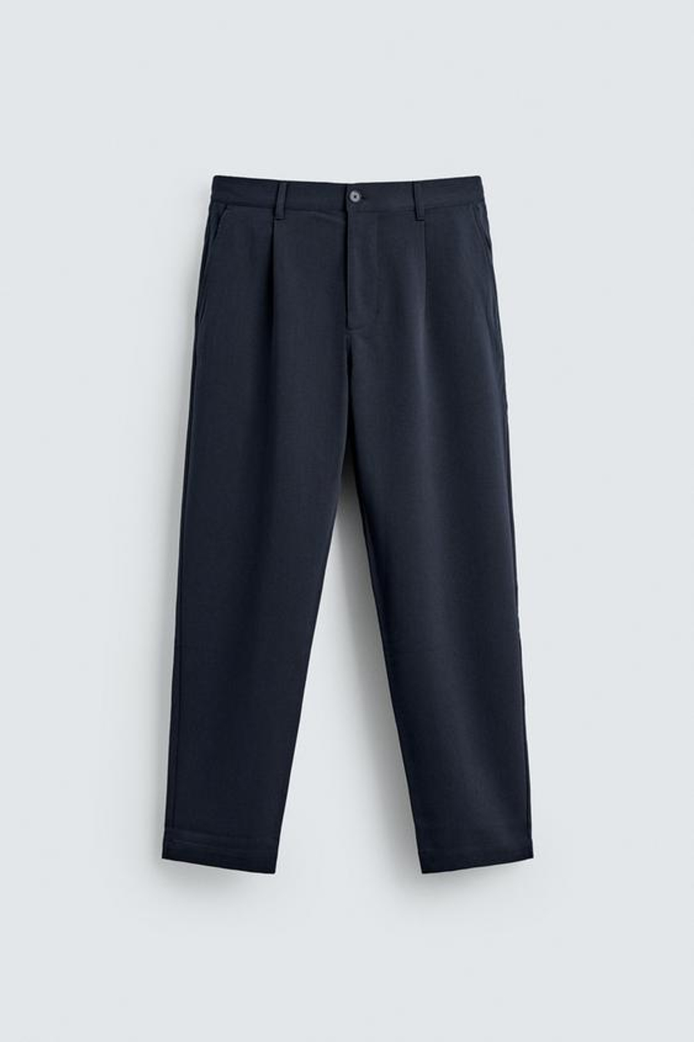 ZARA БРЮКИ STRAIGHT FIT КОМФОРТ, МОРСКОЙ СИНИЙ