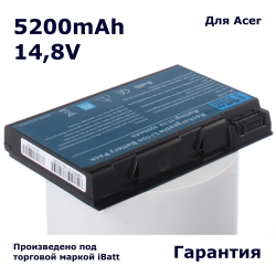 Аккумулятор iBatt 5200mAh для ноутбука Acer BATBL50L6, BATBL50L8H (14.8V)