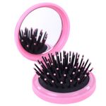 Расческа для волос массажная "2 в 1", 6,5 см с зеркалом, компактная цвета АССОРТИ, MONTE VITA (МОНТЕ ВИТА), 457425