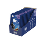 Влажный корм пауч для взрослых кошек Брит BRIT PREMIUM треска в соусе, 85г 14 шт