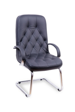 Кресло для руководителя ПРЕМЬЕР КОРОТКИЙ ХРОМ КОНФЕРЕНЦ
