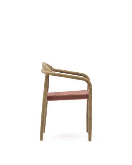 Стул Glynis массив эвкалипта с розовым сиденьем