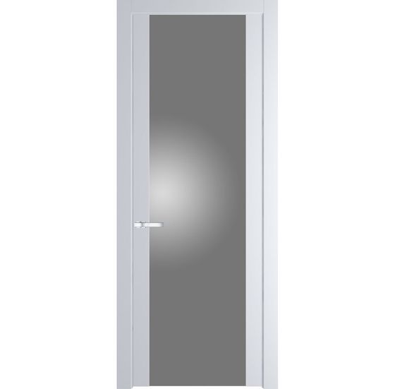 Межкомнатная дверь эмаль Profil Doors 1.7P вайт стекло серебро матлак