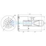 ФГ.20 Форсунка гидромассажная 20-40 м3/ч G 2" (внутр.) (закладная с лицевой панелью)