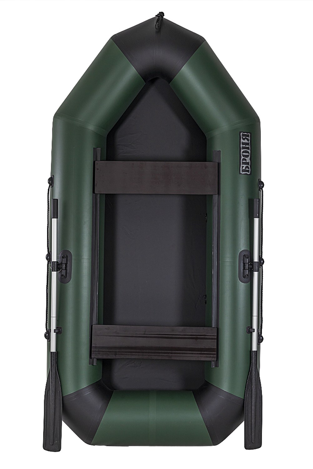 Броня-260 зеленый-черный (лодка ПВХ с усилением)