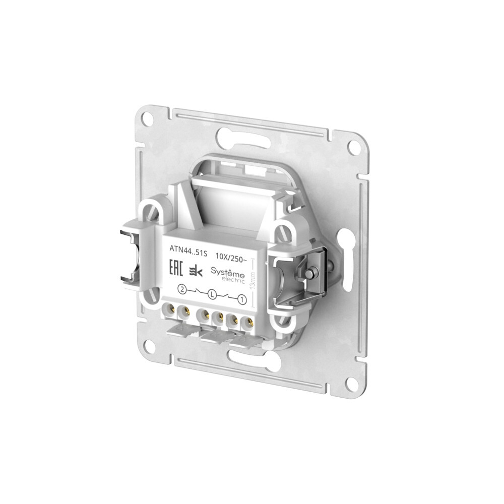ATLASDESIGN AQUA 2-клавишный ПЕРЕКЛЮЧАТЕЛЬ IP44,сх.6, 10АХ,мех., быстрозажим. клем., АЛЮМИНИЙ