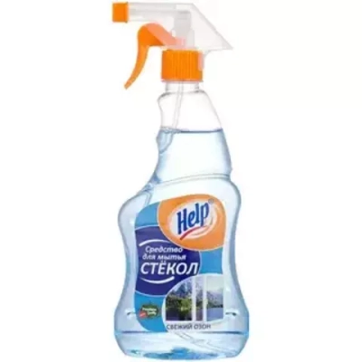 ХЕЛП Средство для мытья стекол "Help" Свежий озон 0,5 л с распылителем*12