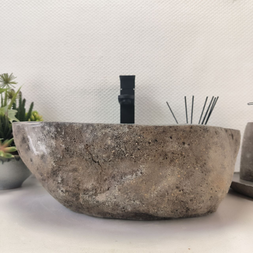 Раковина из речного камня RS-63676 (46*36*16) 0122