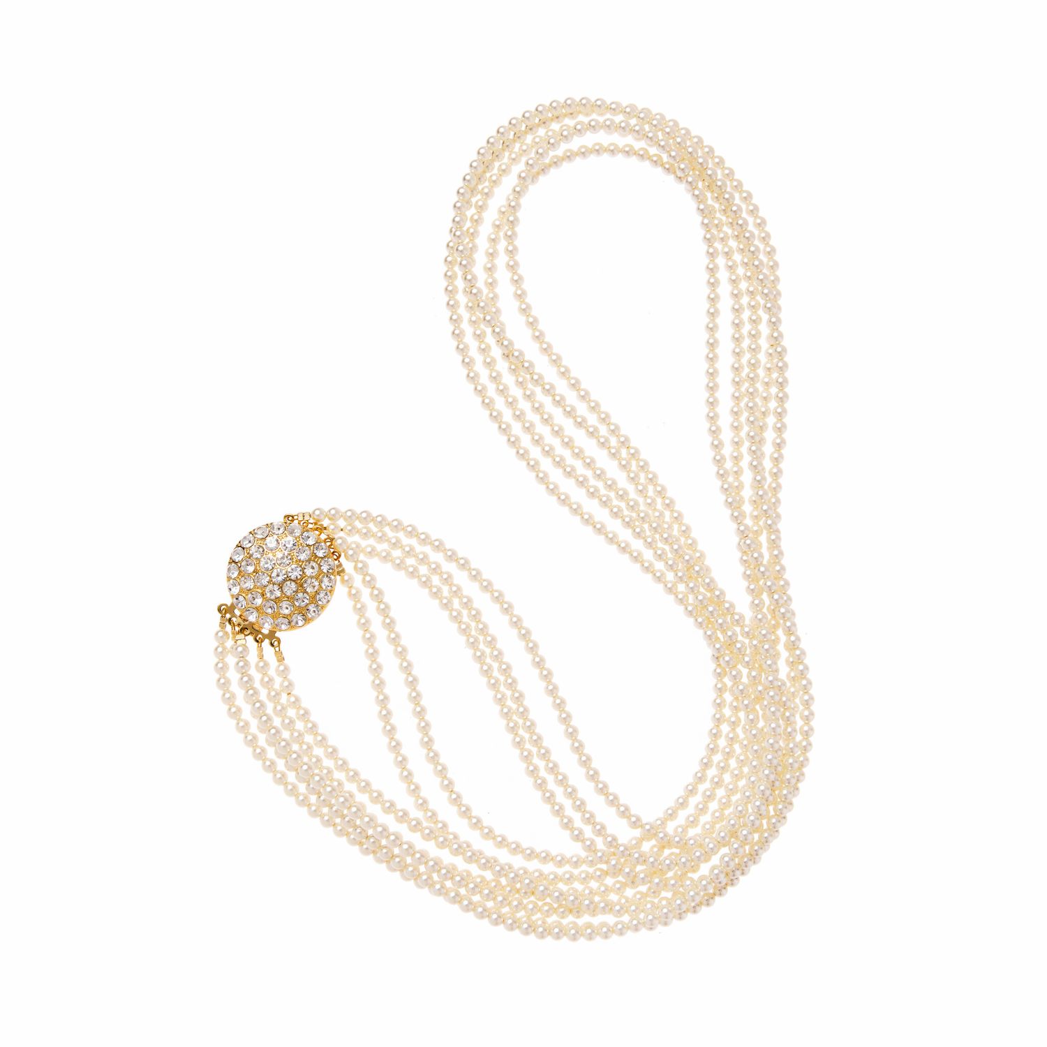 Колье Double Wrap Majorka Pearl Necklace Whith Glass Crystal