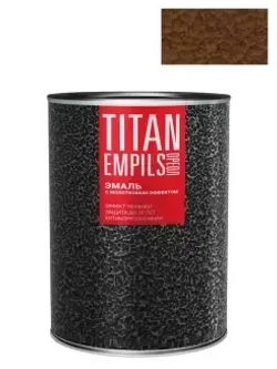 Эмаль для металлических поверхностей Ореол Титан молотковая коричневая 0,8 кг