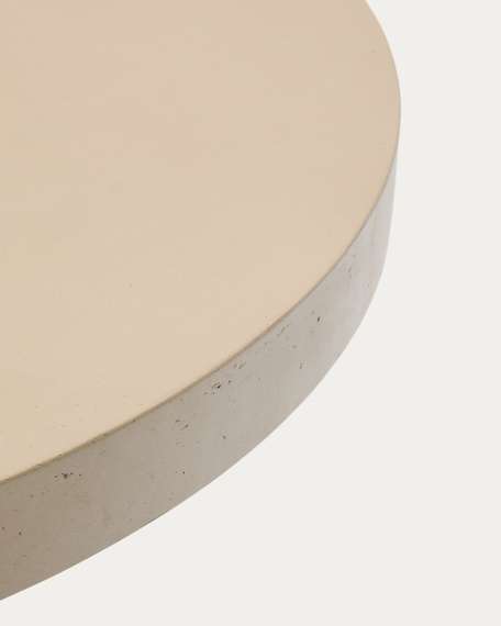 Aiguablava Круглый стол из бежевого цемента Ø90 см