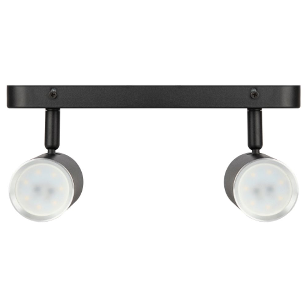 Светильник настенно-потолочный спот ЭРА OL35-2 BK MR16 GU10 IP20 черный хром | Накладные светильники