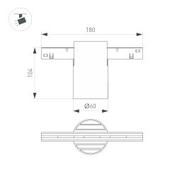 Светильник MAG-ORIENT-AXIO-R60-10W Warm3000 (BK, 24 deg, 48V) (Arlight, IP20 Металл, 5 лет) 059260
