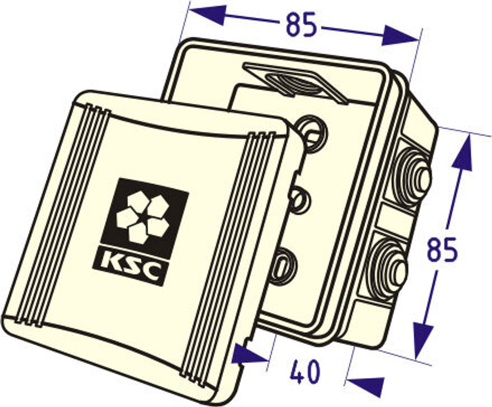 KSC 11-304 Коробка о/у 125*125*50