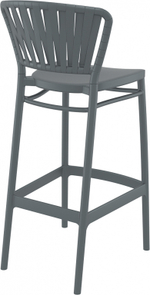 Стул пластиковый барный Siesta Contract Portofino, темно-серый