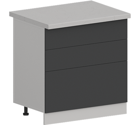 Кухня Модуль ШН3Я 800 Графит / Графит Софт