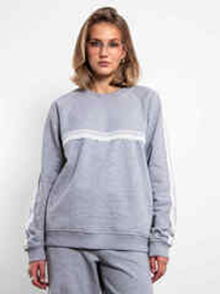 Cвитшот женский с кружевом (серый меланж)