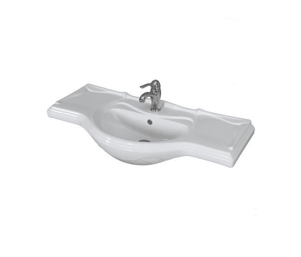 Тумба под раковину, ИДЕЛЬ, 105, дуб, белая