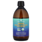 Queen of the Thrones, Органическое золотое касторовое масло холодного отжима, 500 мл (16,9 жидк. Унции)