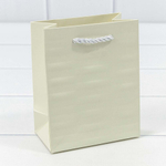 Пакет подарочный 12х15х7см Премиум "Престиж" (Белый)