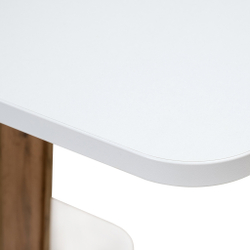 Стол обеденный GENT ЛДСП, 110-145x68,6x75,5 см, Дуб вотан/Белый