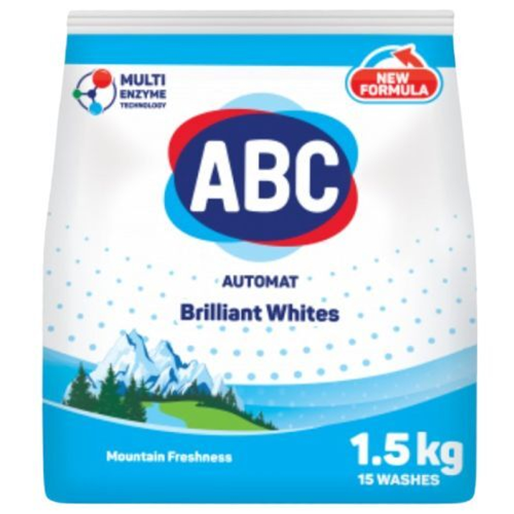 Стиральный порошок автомат для белого белья 1.5 кг ABC