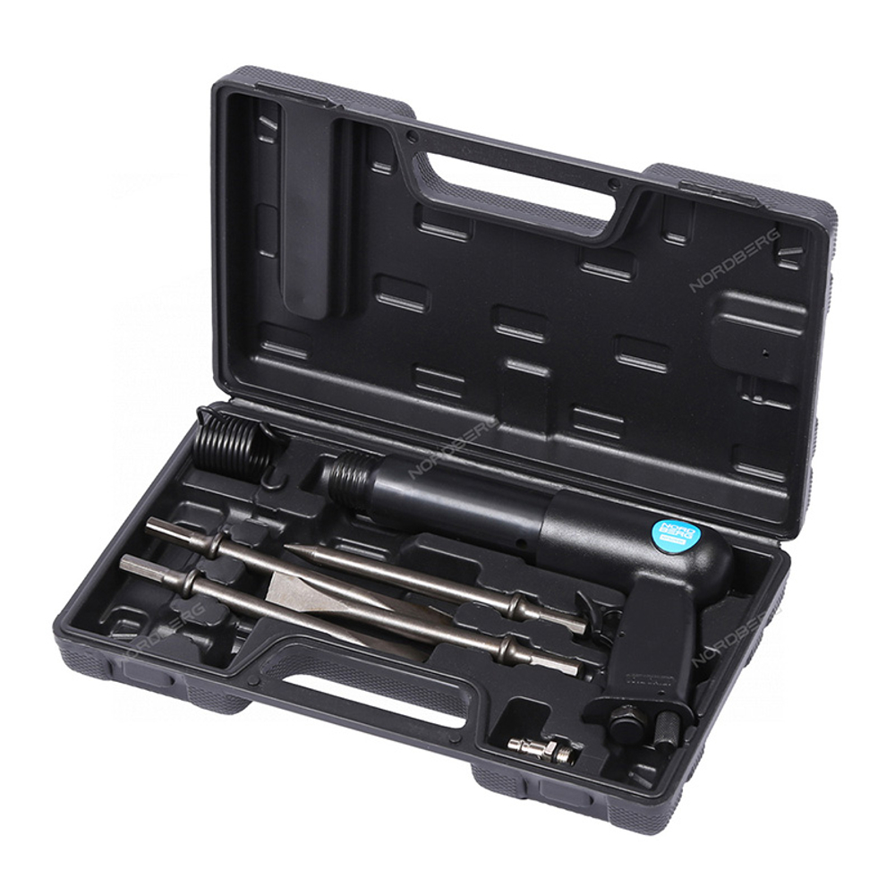 NORDBERG (NP5094K) Пневмозубило 250 мм с комплектом насадок в кейсе