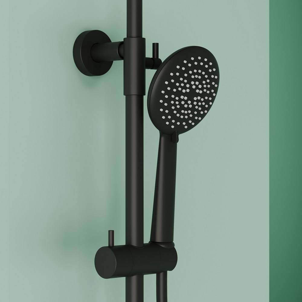 Душевая система Sancos Game с термостатом черный, арт.SC3002MB