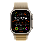 Часы Apple Watch Ultra 2 GPS + Cellular, 49 мм, титан бежевого цвета, ремешок Alpine коричневого цвета