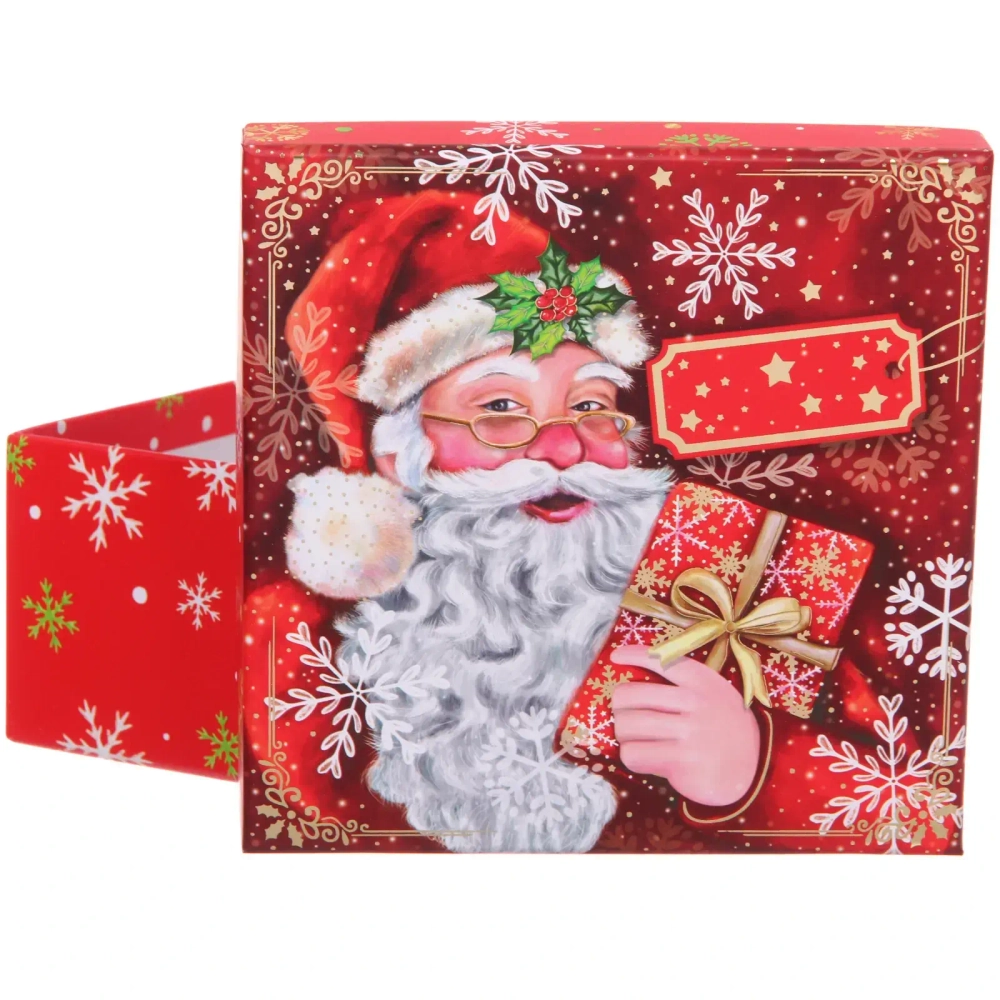 Коробка подарочная «Веселый Дедушка» 15,5*15,5*7,5 см