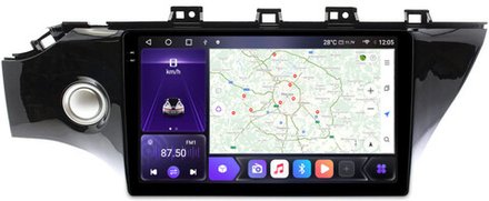 Магнитола для KIA Rio 4, Rio X-Line 2017-2020 (рамка 10" с кнопкой) - Carmedia OL-1742-2 QLed+2K, Android 12, ТОП процессор, CarPlay, SIM-слот