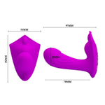 Лиловый вибромассажёр Willie с пультом ДУ (Цвет: лиловый)