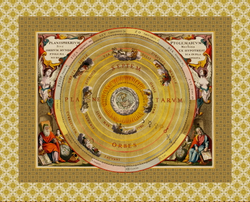 Скатерть "Звездный атлас", по мотивам звёздного атласа Андреаса Целлария "Harmonia Macrocosmica"