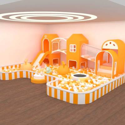 Детский сухой бассейн «Оранжевый Городок», 6х4х2,5 — для детских развлекательных центров