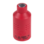 KING TONY (3335VE06M) Головка торцевая диэлектрическая шестигранная 3/8", 6 мм