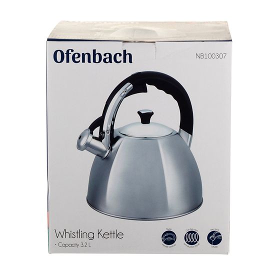 Чайник 3,2 л. из нержавеющей стали со свистком Ofenbach NB 100307
