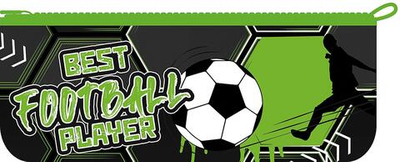 Пенал-косметичка на молнии малый, печать на ткани 195/70 "Планета футбола 2025" (Пчелка)